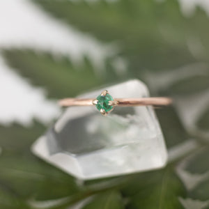 
            
                Load image into Gallery viewer, Natural rose cut Zambian emerald gemstone ring - luxe.zen
            
        