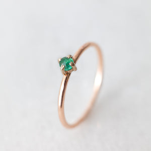 
            
                Load image into Gallery viewer, Natural rose cut Zambian emerald gemstone ring - luxe.zen
            
        
