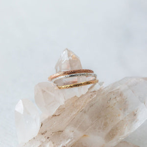 Feathered stacking ring - luxe.zen
