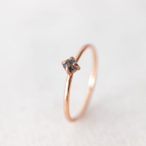 Rose cut diamond ring