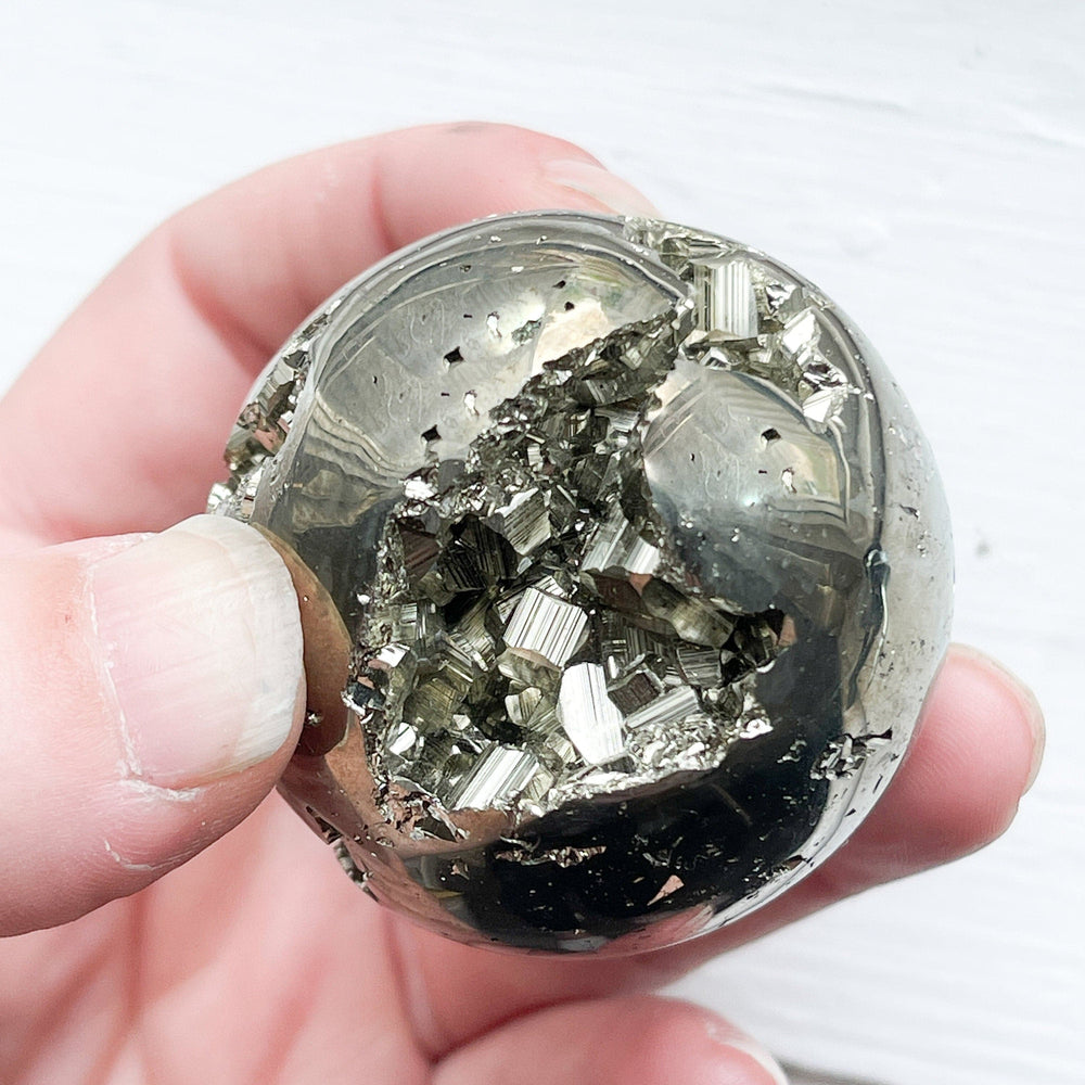 Pyrite crystal sphere
