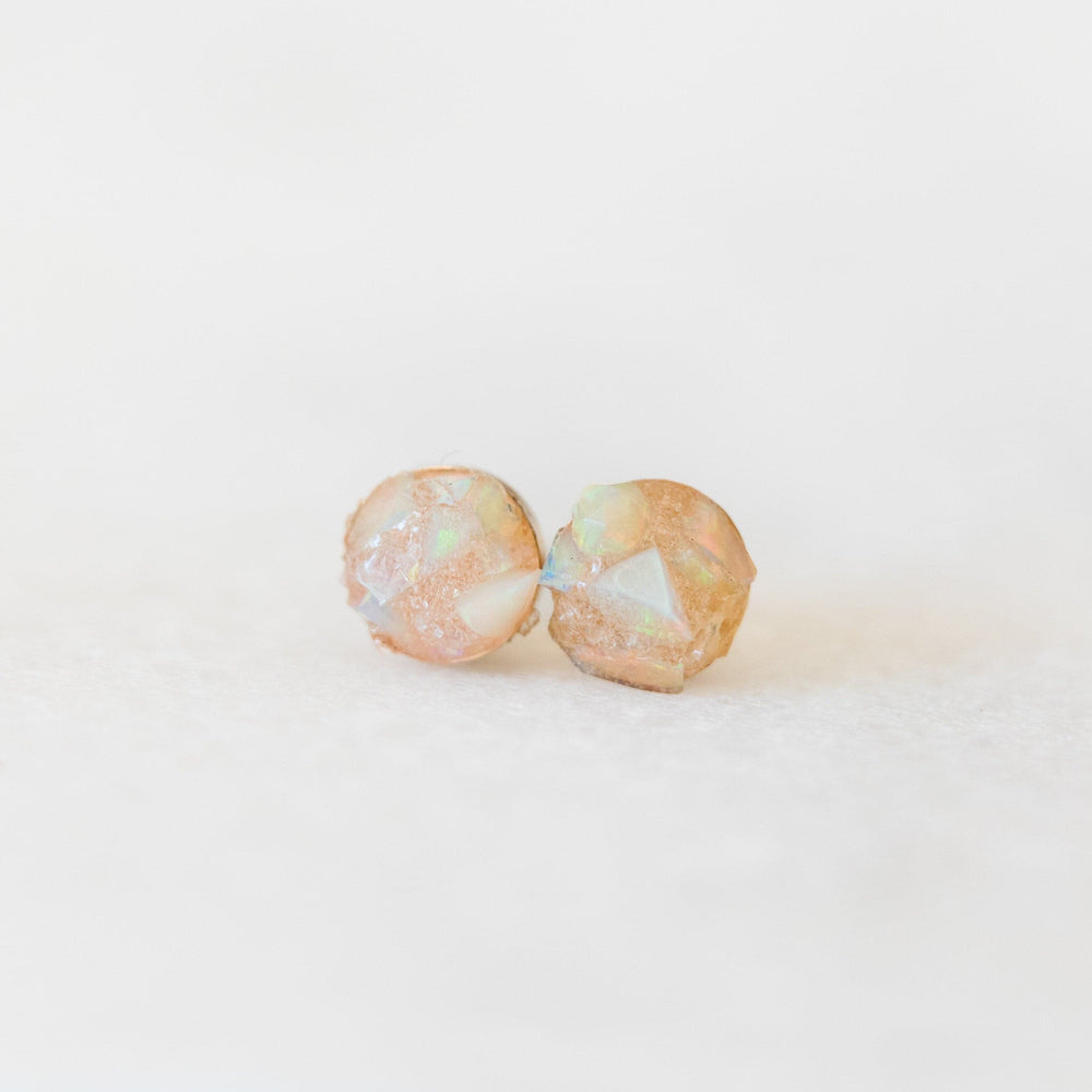 Raw opal earrings 