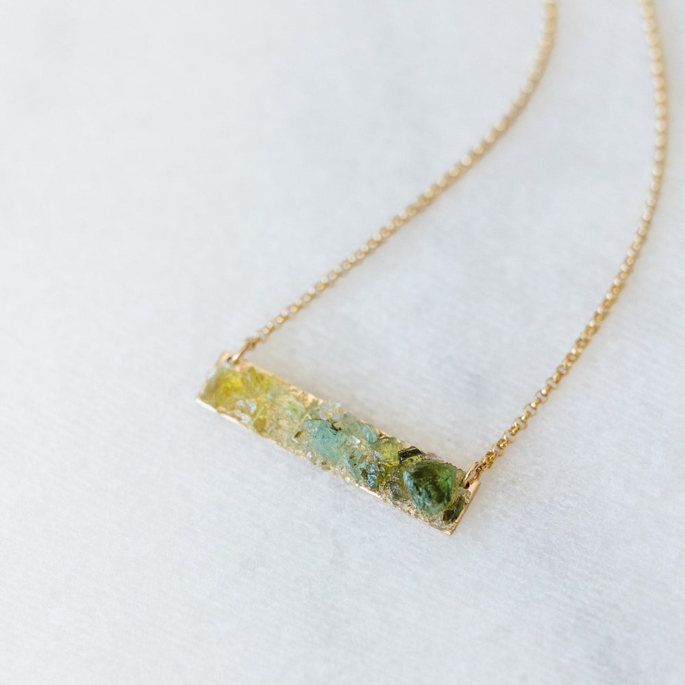 Green ombre necklace 