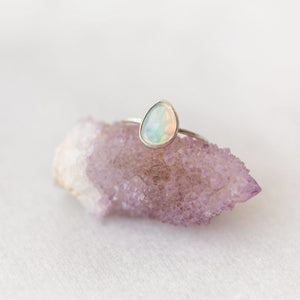 
            
                Load image into Gallery viewer, Natural Ethiopian opal nebula gemstone ring - luxe.zen
            
        